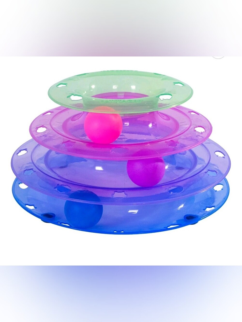 Catstages Meowsome Tower of Tracks Interactive Cat Toy with 3 Spinning Balls, Mu